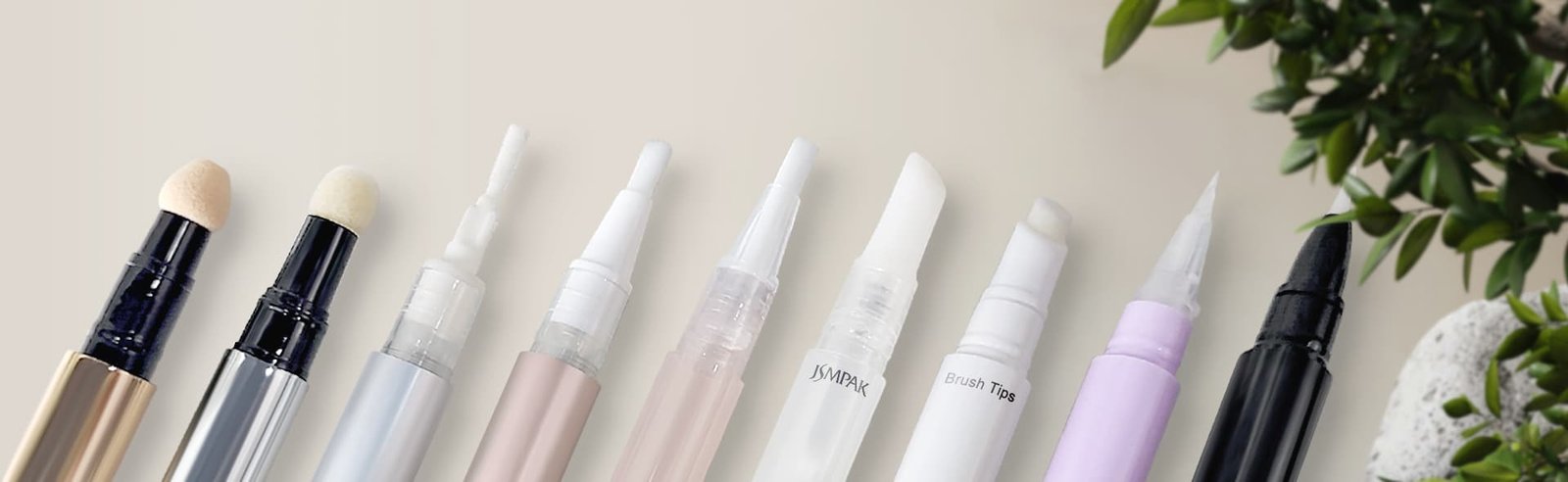 cosmetic pen with customizable brush tip